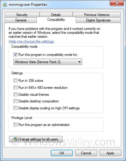 Properties Minimize or Close Windows Live Messenger to system tray on Windows 7