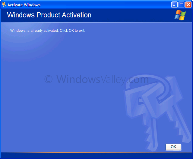 Windows XP is activated