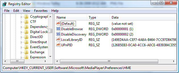 Disable Autmatice File Discovery