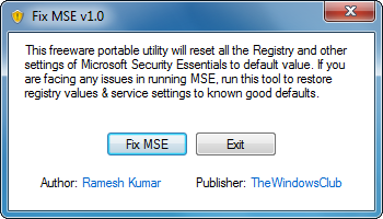 Fix MSE Utility