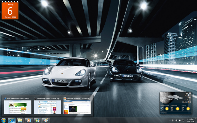 Windows 7 Porsche Theme