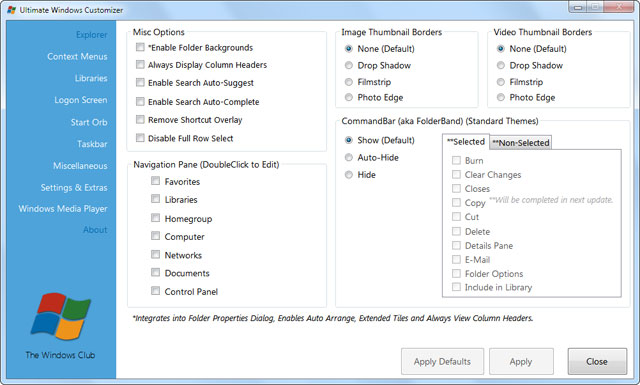 Ultimate Windows Customizer v1 Ultimate Windows Customizer v1