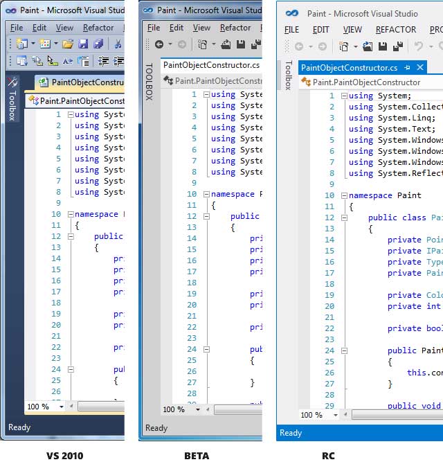 Visual Studio 11 UI Changes Visual Studio 11 UI Changes